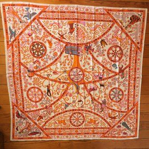 Hermès Peuple du Vent Shawl cashmere and silk